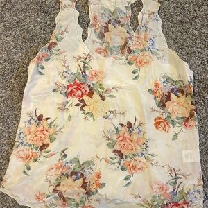 100% Silk Joie Sleeveless Floral Tank Top